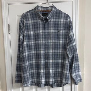 Orvis Men's Gray and White Plaid fishing  Shirt